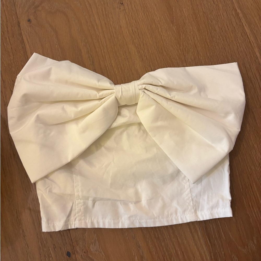 White Avara Bow Tube Top NWT